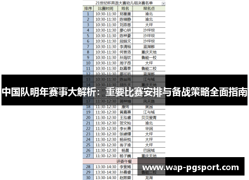 中国队明年赛事大解析:重要比赛安排与备战策略全面指南 中国队明年赛事大解析:重要比赛安排与备战策略全面指南