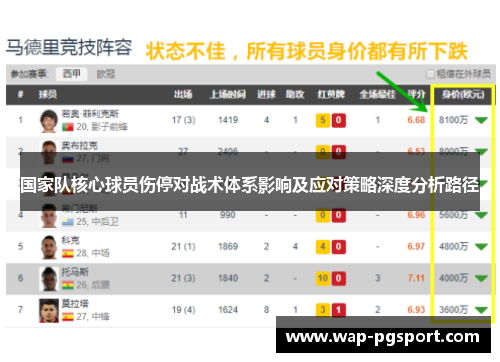 国家队核心球员伤停对战术体系影响及应对策略深度分析路径 国家队核心球员伤停对战术体系影响及应对策略深度分析路径